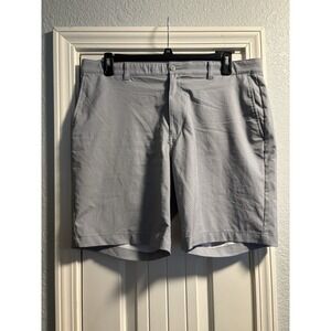 Ben Hogan Golf Shorts Mens 38 Gray Geometric Diamond Stretch Performance Active